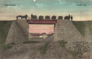 Petrozsény, Petrosany; Vasúti híd szenes vagonokkal / railway bridge with coal wagons  (EK)