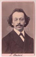 cca 1870 Bachrich Zsigmond (1841-1913) hegedűművész vizitkártya méretű fotója / Hungarian violinists photo 9x11 cm