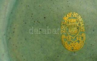 Zsolnay vizet merő lány, eozin mázas, jelzett, hibátlan, 16×14 cm, m:9 cm