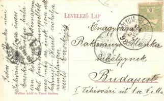 Besztercebánya, Banska Bystrica; Szent János vasútállomás. Walther Adolf és társa kiadása / railway ...