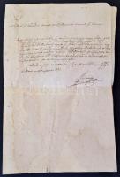 1832 Theodorovich osztrák-szerb tábornok az Österreich-serbisches Armeekorps parancsnokának aláírt l...