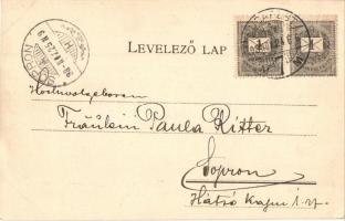 1898 Budapest, Margit híd, uszályok (EK)