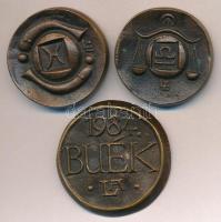 Lapis András (1942-) 1984. "Bika Taurus / BUÉK" Br emlékérem (45mm) + Ligeti Erika (1934-2...
