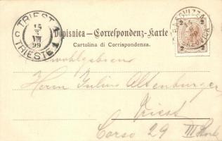 1899 Basovizza, Bazovica; Caserma Militare / Miliary barracks, Weiss & Dreykurs floral