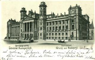 1898 Budapest V. Igazságügyi palota, litho (EK)