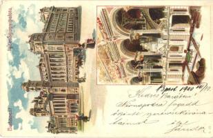 Budapest V. Igazságügyi palota, belső,  Kunstanstalt Kosmos litho (EK)