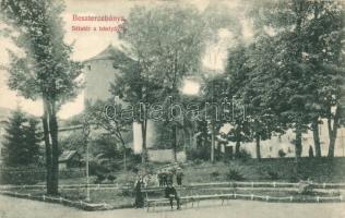 Besztercebánya, Banska Bystrica; Sétatér a bástyával. Machold F. kiadása / promenade with tower