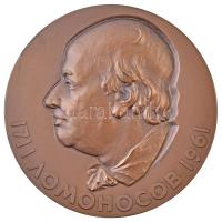 Szovjetunió 1961. "1711. Lomonoszov 1961." Br emlékérem dísztokban (65mm) T:1 Soviet Union 1961. "'1711. Lomonosov 1961. "Br commemorative medal in case (65mm) C:UNC