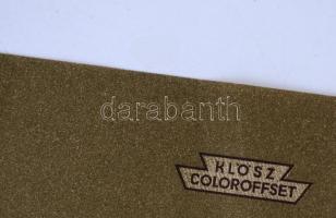 1943 Légrády Sándor (1906 - 1987): Horthy Miklós 75 éves. Klösz Coloroffset, Budapest. Hajtva, jó ál...