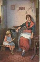 19 db RÉGI vegyes témájú motívumos képeslap, művészlapok, hölgyek, katonai, az összes első világhábo...