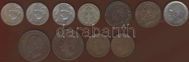 Olaszország 1861-1934. 11klf db pénz T:2,3
