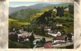 Gölnicbánya, Gelnica; Thurzó-vár romjai, Thurzófüredre vezető út; Feitzinger Ede No. 1109. / castle ruins, road