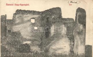 Nagyappony, Appony, Oponice; várromok / castle ruins