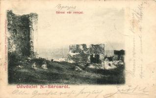 Nagysáros, Velky Saris; Sárosi vár romjai. Divald / castle ruins