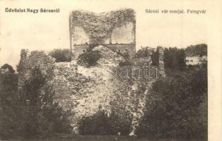 Nagysáros, Velky Saris; Sárosi vár romjai, Fellegvár. Divald / castle ruins (EK)