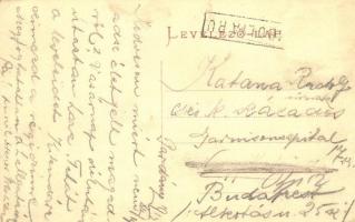 Párdány, Meda; utcakép kávéházzal és étteremmel / street view with cafe and restaurant (kissé ázott ...