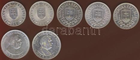 Szlovákia 1941-44. 10K (2x), 20K (3x) 2klf variáns, 50K (2x) T:2,2-