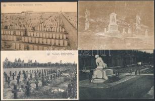 11 db RÉGI képeslap katonai temetőkről, sírhelyekről és emlékművekről / 11 pre-1945 postcards of military cemeteries, graves and monuments