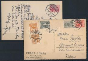 1938-1947 Lehár Ferenc (1870-1948) zeneszerző 4 db kézzel írt német nyelvű levelezőlapja Papházy Ist...