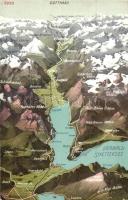 38 db főleg MODERN motívumos képeslap, térképek, numizmatika (több ismétlődő darabbal), vegyes minős...