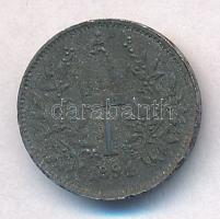 Ausztria 1894. 1K Ferenc József fém mini pénz T:3 patina Austria 1894. 1 Corona Franz Joseph metal mini coin C:F patina
