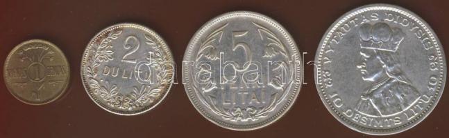 Litvánia 1925-36. 1c, 2L Ag, 5L Ag, 10L Ag T:2,2/3