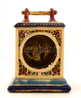 Fischer I. óratok, áttört falazatú, kézzel festett, jelzett, hibátlan, müködő Kienzle órával, m:18 c...