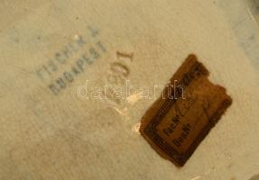 Fischer I. óratok, áttört falazatú, kézzel festett, jelzett, hibátlan, müködő Kienzle órával, m:18 c...