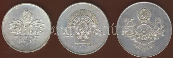 1956. 10Ft Ag + 20Ft Ag + 25Ft Ag "10 éves a Ft" T:1/2-