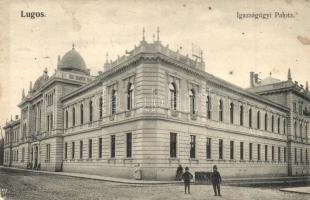 Lugos, Lugoj; Igazságügyi palota / Palace of Justice (ázott sarok / wet corner)