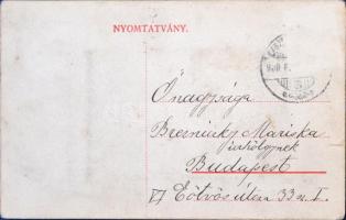 Besztercebánya, Banska Bystrica; leporellólap a Szentjános vasútállomással / leporellocard with rail...