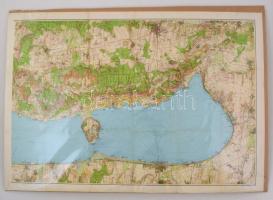 cca 1940 Balaton I-II. Magyar Kir. Honvéd Térképészeti Intézet, kiadja a Keresztény Főiskolai Hallga...