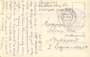 1916 Első világháborús K.u.K. katonák kutyával, csoportkép / WWI K.u.K. soldiers with dog, group pho...