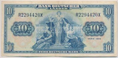 NSZK 1949. 10M T:III
FRG 1949. 10 Mark C:F
Krause 16