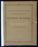 A Magyar Királyi Országos Levéltár Diplomatikai Osztályában Őrzött Pecsétek Mutatója. Bp., 1889, Athenaeum Rt. Kiadói javított gerincű papírkötés, kissé szakadt borítóval.