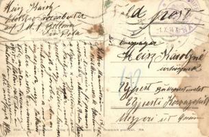 'Auf Deck SMS Viribus Unitis' / A Viribus Unitis fedélzetén, K.u.K. hadintengerészek, löve...