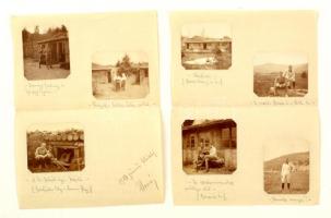 1917 I. vh. feliratozott harctéri fotók magyar katonákkal, 7 db / 7 WWI photos of Hungarian soldiers on duty