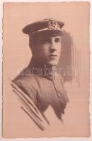 cca 1910 Hajóskapitány portréja, Foto Francesco Benque Trieste 14×9 cm