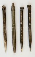 4 db gazdagon díszített régi fém töltőceruza