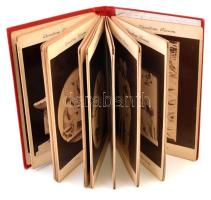 cca 1910-1920 Thorwaldsens Museum képes leporelló 18 képpel, kicsit kopott díszes vászonkötésben