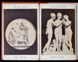 cca 1910-1920 Thorwaldsens Museum képes leporelló 18 képpel, kicsit kopott díszes vászonkötésben