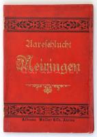cca 1910-1920 Aareschlucht Meiringen leporelló 12 képpel, díszes papírkötésben
