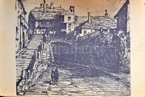 Nagyalakú MODERN képeslapfüzet 12 lappal a régi Nagyszebenről Hans Hermann műveinek reprintjeivel, a...