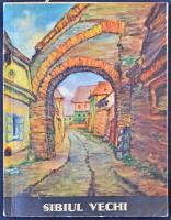 Nagyalakú MODERN képeslapfüzet 12 lappal a régi Nagyszebenről Hans Hermann műveinek reprintjeivel, a...