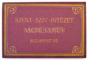 cca 1910 Szent Szív / Sacré Coeur Budapest, leporelló 21 képpel, papír tokban
