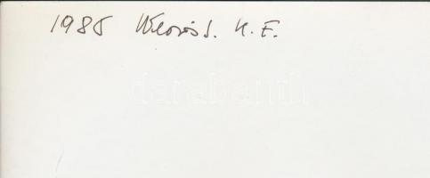 1985 Ács Irén (1924-2015): Weöres Sándor és Károlyi Amy, fotó, hátulján feliratozva, 21×18 cm