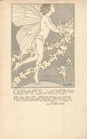1901 Costümfest der Wiener Kunstgewerbeschüler / Vienna Art School costume ball. Art Nouveau art postcard s: M. Langhein