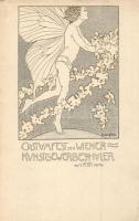1901 Costümfest der Wiener Kunstgewerbeschüler / Vienna Art School costume ball. Art Nouveau art postcard s: M. Langhein