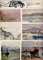 15db Képeslap Albert Marke rajzaiból és festményeiből, postatiszta