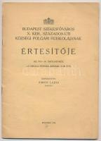 1936-1938 a budapesti százados-úti polgári fiúiskola 3 db értesítője, tűzött papírkötésben, jó állapotban